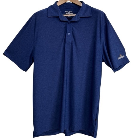 Straight Down Performance Polo Shirt Mens M Blue Pine Barrens Golf Logo - Picture 1 of 7